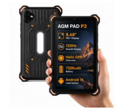 Slika 2 izdelka: AGM PAD P3 Compact 6/128GB LTE robusten tablični računalnik, črn