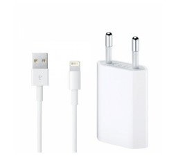 Slika izdelka: Apple HIŠNI POLNILEC adapter A1400 + podatkovni kabel MD818 Lightning iPhone X, 8, 8 plus, 7, 7 plus, 6, 6 plus, 5s, 5C ORIGINAL