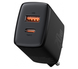 Slika 2 izdelka: Baseus adapter CCXJ-B01 hišni polnilec 220V Super-SI Quick Charge 20W vhod USB A in Type C - Original (EU Blister) črn