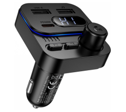 Slika izdelka: Borofone BC61 Ocean FM Bluetooth oddajnik MP3, 2× USB + USB-C PD 45W, črn