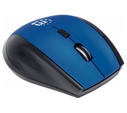 Slika 2 izdelka: Brezžična optična miška MANHATTAN, modro/črna, USB, 1600 dpi, ukrivljena, 5 gumbov