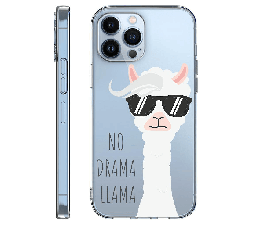 Slika izdelka: Clear Case No Drama LLama za iPhone 15 Pro Max - prozoren