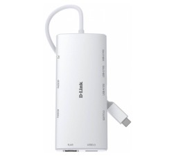 Slika izdelka: D-LINK DUP-A010 10 v1 USB razdelilec, 2x Hdmi, LAN, USB, MicroSD/SD, USB-C...