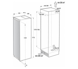 Slika 2 izdelka: Gorenje Vgradni integriran hladilnik - RI517E62WF