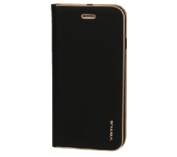 Slika 2 izdelka: Havana Premium preklopna torbica Samsung Galaxy S22 Plus 5G - črna z zlatim robom