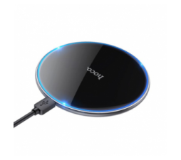 Slika 2 izdelka: Hoco brezžična polnilna postaja CW6 Pro 15W, brezžični polnilec za iPhone, Samsung črn