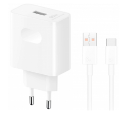 Slika izdelka: Honor hišni polnilec HN-200400E00 Super Charge Power Adapter 80W USB A s kablom Type C - Original - EU Blister