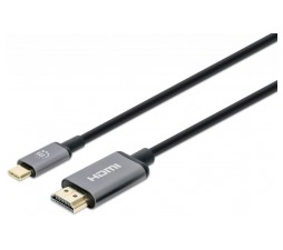 Slika izdelka: Kabel USB-C moški/HDMI moški MAHATTAN, (UHD) 4K@60Hz, 2 m, črna
