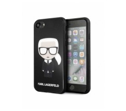 Slika izdelka: Originalen KARL LAGERFELD ovitek iPhone 7 / 8 / SE 2 (2020) - DOUBLE Glass LAYER KARL GLITTER - črna trda zaščita - KLHCI8DLFKBK