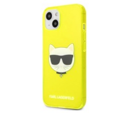 Slika 2 izdelka: Originalen KARL LAGERFELD ovitek iPhone 13 6.1 - Choupetts head - rumena silikonska zaščita - KLHCP13MCHTRY