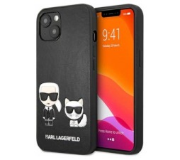 Slika 2 izdelka: Originalen KARL LAGERFELD ovitek iPhone 13 6.1 - Karl and Choupette - črna trda zaščita - KLHCP13MPCUSKCBK