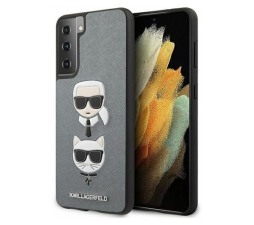 Slika izdelka: Originalen KARL LAGERFELD ovitek Samsung Galaxy S21 Ultra G998 - Heads - siva zaščita - KLHCS21LSAKICKCSL