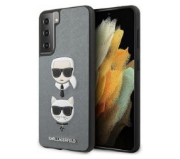 Slika 2 izdelka: Originalen KARL LAGERFELD ovitek Samsung Galaxy S21 Ultra G998 - Heads - siva zaščita - KLHCS21LSAKICKCSL