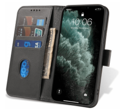 Slika izdelka: Onasi Wallet denarnica usnjena preklopna torbica iPhone 17 Pro - črna 