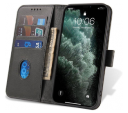 Slika 2 izdelka: Onasi Wallet denarnica usnjena preklopna torbica Samsung Galaxy A22 A226 5G - črna