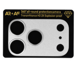 Slika 2 izdelka: Onasi zaščitno steklo za kamero Full Cover 360°, HD, aluminijast okvir, Anti-Fingerprint za iPhone 17 Pro - srebrna