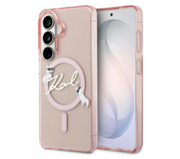 Slika izdelka: Originalen KARL LAGERFELD MagSafe ovitek Samsung Galaxy S26 5G - Choupette - prozorno roza - KLHMS26S5HKSCAP
