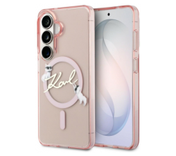 Slika 2 izdelka: Originalen KARL LAGERFELD MagSafe ovitek Samsung Galaxy S26 5G - Choupette - prozorno roza - KLHMS26S5HKSCAP