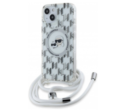 Slika izdelka: Originalen KARL LAGERFELD ovitek MagSafe iPhone 13 6.1 - Monogram z vrvico - prozoren - KLHMP13MHCKCKLCT
