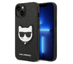 Slika izdelka: Originalen KARL LAGERFELD ovitek iPhone 14 Plus 6.7  - Choupette Head - črna zaščita - KLHCP14MSAPCHK 