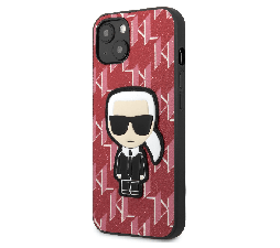 Slika izdelka: Originalen KARL LAGERFELD ovitek iPhone 13 Mini - Monogram ikonik -rdeča zaščita - KLHCP13SPMNIKPI