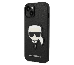 Slika izdelka: Originalen KARL LAGERFELD ovitek iPhone 14 6.1 - Karls Head -  črna zaščita - KLHCP14SSAPKHK