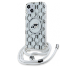 Slika 2 izdelka: Originalen KARL LAGERFELD ovitek MagSafe iPhone 13 6.1 - Monogram z vrvico - prozoren - KLHMP13MHCKCKLCT
