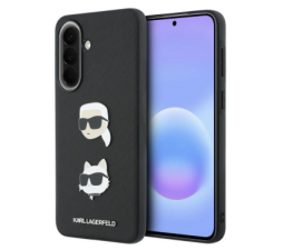 Slika 2 izdelka: Originalen KARL LAGERFELD ovitek Samsung Galaxy A57 - Heads Pins in Logo, Saffiano - črna zaščita - KLHCSA57PSFDHPOK