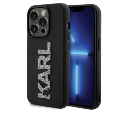 Slika 2 izdelka: Originalen KARL LAGERFELD ovitek iPhone 15 Pro Max - Logo 3D - črna zaščita- KLHCPX3DMBKCK