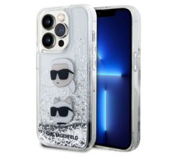 Slika 2 izdelka: Originalen KARL LAGERFELD ovitek iPhone 15 Pro - NFT Heads - prozorna trda zaščita z bleščicami - KLHCP15LLDHKCNS