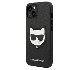 Slika 2 izdelka: Originalen KARL LAGERFELD ovitek iPhone 14 6.1  - Choupette Head - črna zaščita - KLHCP14SSAPCHK 
