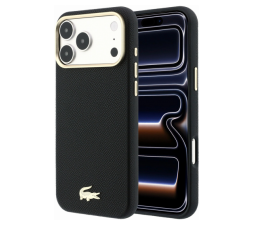 Slika izdelka: Originalen LACOSTE ovitek Magnetic za iPhone 17 Pro Max / iPhone 18 Pro Max - PU Leather Champs Elysees - črn