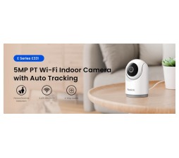 Slika izdelka: Reolink IP Kamera  E serija E331 Bela, 5MP, Nočni vid 12m, Dvosmerna komunikacija,  PAN/TILT 