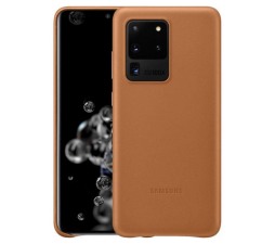 Slika izdelka: SAMSUNG original usnjen ovitek EF-VG988LAE za SAMSUNG Galaxy S20 Ultra - zaščita zadnjega dela - rjav