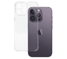 Slika 2 izdelka: Silikonski ovitek ANTISHOCK za iPhone 15 Pro Max - prozoren