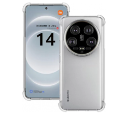 Slika izdelka: Silikonski ovitek ANTISHOCK za Xiaomi 14 Ultra  - prozoren