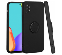 Slika 2 izdelka: Silikonski ovitek Liquid Ring za Samsung Galaxy A35 - črn