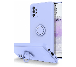 Slika 2 izdelka: Silikonski ovitek Liquid Ring za Samsung Galaxy A73 5G - moder