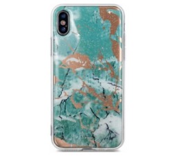 Slika 2 izdelka: Silikonski ovitek Marmor za iPhone XS Max - zelen