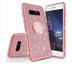 Slika izdelka: Silikonski ovitek RING za Samsung Galaxy S10e G970 roza z bleščicami