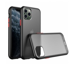 Slika izdelka: Silikonski ovitek s trdim zadnjim delom za iPhone 12 Pro Max - črn