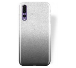 Slika 2 izdelka: Silikonski ovitek z bleščicami Bling 2v1 za iPhone SE 2020 / 7 / 8 - srebrno siv