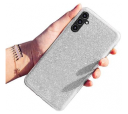 Slika 2 izdelka: Silikonski ovitek z bleščicami Bling za Samsung Galaxy A35 - srebrn