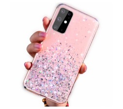 Slika izdelka: Silikonski ovitek z bleščicami SPARKLE za iPhone 13 Mini - roza
