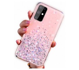 Slika 2 izdelka: Silikonski ovitek z bleščicami SPARKLE za iPhone 13 Mini - roza