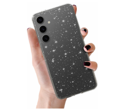 Slika izdelka: Silikonski ovitek z bleščicami za Samsung Galaxy S26 Plus 5G - prozoren s srebrnimi bleščicami