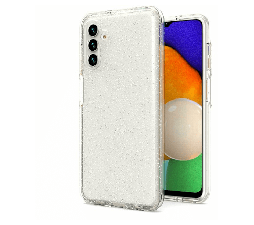 Slika izdelka: Silikonski ovitek z bleščicami za Samsung Galaxy A13 LTE A135 - prozoren s srebrnimi bleščicami