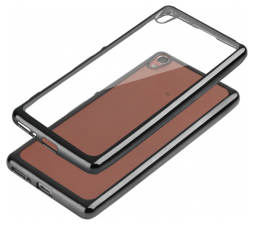 Slika izdelka: Silikonski ovitek z okvirjem za Sony Xperia XA - temno siv
