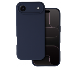 Slika 2 izdelka: Silikonski ovitek za iPhone 17 Air - mat liquid - temno moder