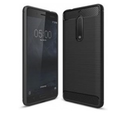 Slika 2 izdelka: Silikonski ovitek za Nokia 2.1 2018 - mat carbon črn